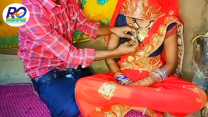 Indian Wife'S First Time Experiencing Karva Chauth In Homemade Video