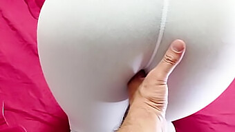 Julia Carioca, In Her White Leggings, Accidentally Urinates During A Solo Fetish Video