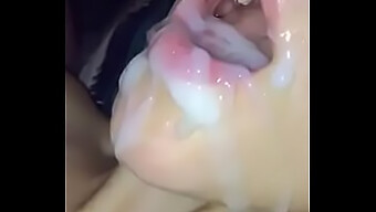 Carol'S Mouth Gets Filled With Milk In This Steamy Video