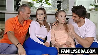 Il Divertimento Della Famiglia Si Trasforma In Un'Orgia Hardcore Con Il Patrigno E La Moglie