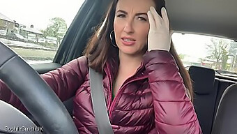 British Brunette Sophia Smith Indulges In Medical Fetish While Driving