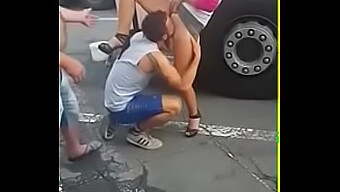 Public Blowjob From A Man To A Woman'S Genitals