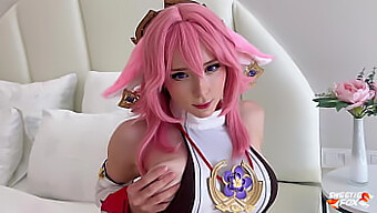 Η Σκληρή Και Βαθιά Συνεδρία Cosplay Της Yae Miko Με Εμένα