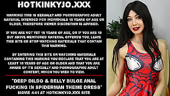 A Deep Anal Play With A Bulging Belly And A Spiderman-Themed Dress In A Hot And Kinky Video