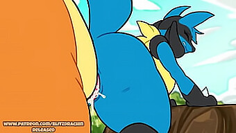 Lucario Gets His Fill Of Charizard'S Tight Pussy