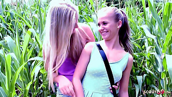 Teen Girl Dupes Her Slender Classmate Into Lesbian Encounter In Public