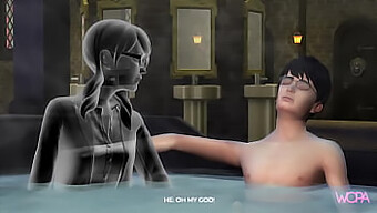 Harry Potter และ Myrtle'S Hot Encounter In Animated Hentai