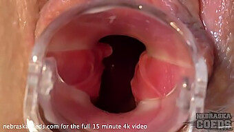 Close-Up Videos Of A Teen Blonde'S Gape And Peeing Session Using A Speculum