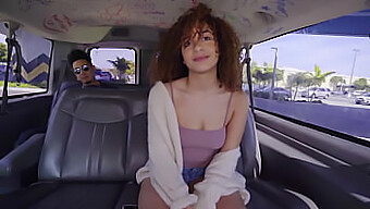 Young Latina Mariah Banks Rides Hard In A Dingy Van