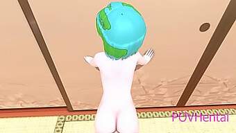 Earth-Chan 3d Misszionárius Találkozása Egy Mögöttes Partnerrel