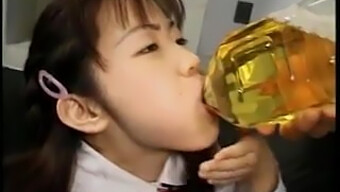 Asian Girl Drinks Golden Shower During Sex