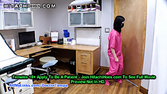 Intimate Solo Session With Asian Nurse Alexandria Wu Using Hitachi Vibrator In Examination Room