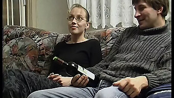 A 90s Couple Indulges In Oral Pleasure And Intense Orgasm On The Couch