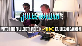 Jules Jordan Si Užíva Horúce Stretnutie S Dvoma Mužmi V Malom Byte.