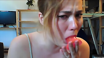 Intense Dildo Gagging And Deep Throat Masturbation