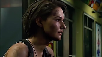 Jill Valentine Nagy Péniszben Élvez El Egy 3d Animációs Videóban